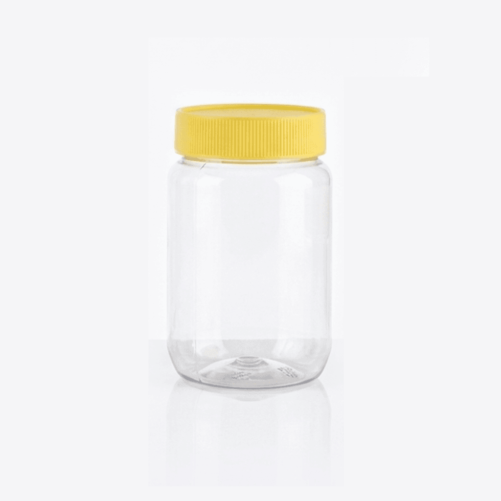Frasco PVC 370cc miel con tapa