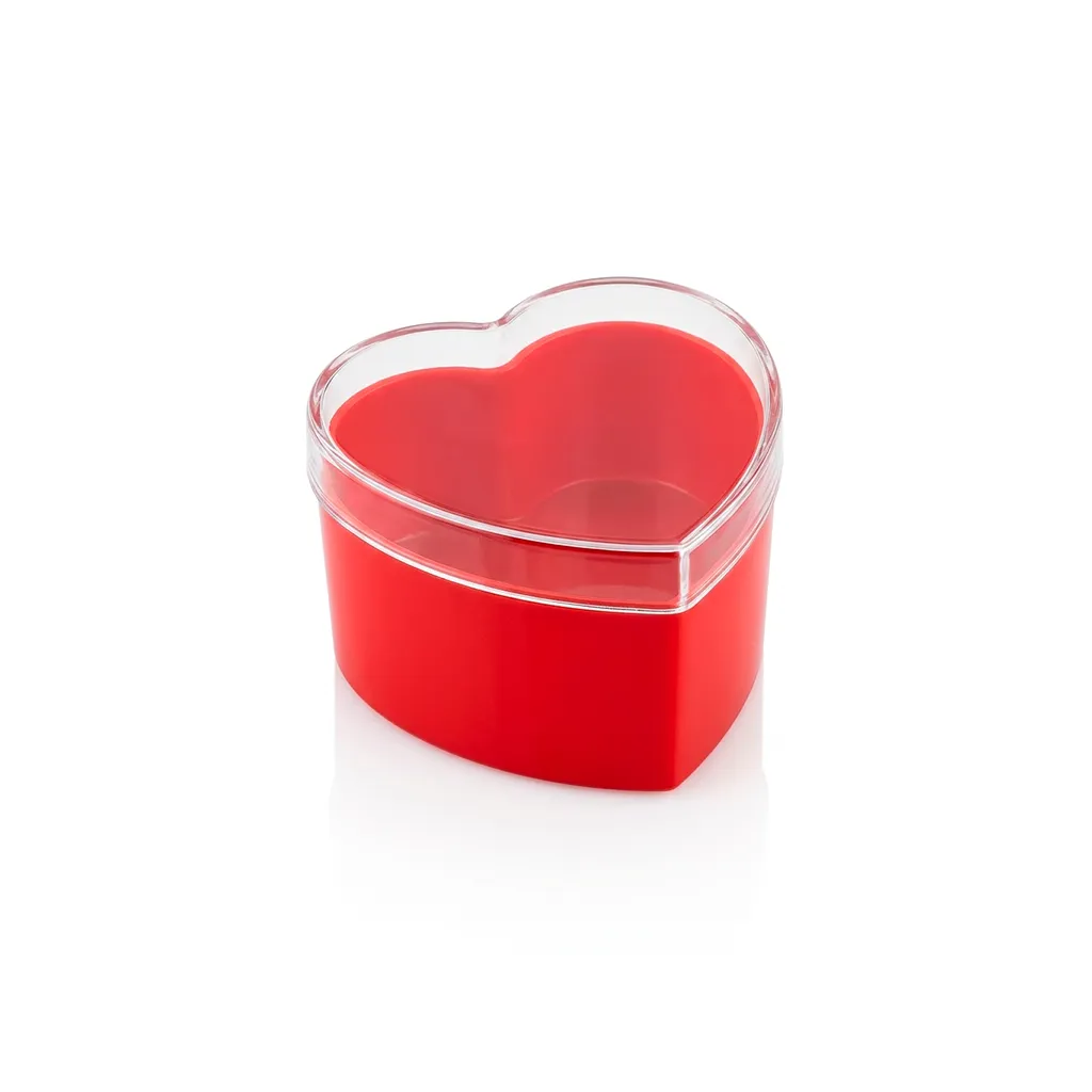 Estuche Mini Corazón Alto Base Roja 4x4x3cm